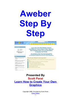 Aweber Step By Step Presented By
