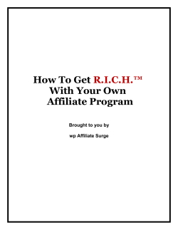 How To Get With Your Own Affiliate Program R.I.C.H.™