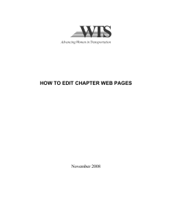HOW TO EDIT CHAPTER WEB PAGES November 2008