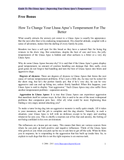 Free Bonus How To Change Your Lhasa Apso’s Temperament For The Better