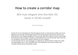 How to create a corridor map Wie man elegant eine Korridor-OL-