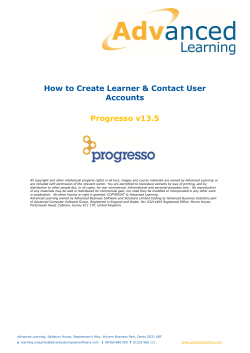 How to Create Learner &amp; Contact User Accounts  Progresso v13.5