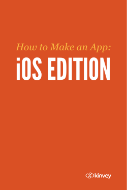 The iOS revolution Deﬁne your app