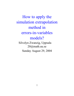 How to apply the simulation extrapolation method in errors-in-variables