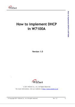 How to implement DHCP in W7100A  Version 1.0