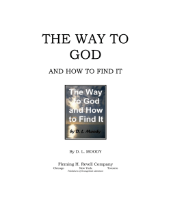 THE WAY TO GOD AND HOW TO FIND IT
