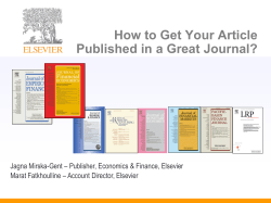 How to Get Your Article Published in a Great Journal?