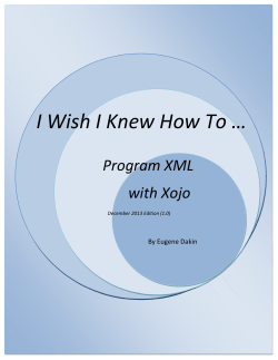 I Wish I Knew How To … Program XML with Xojo