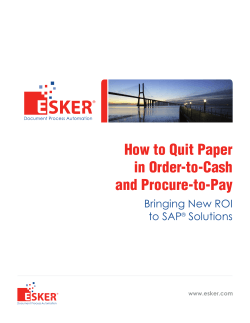 How to Quit Paper in Order-to-Cash and Procure-to-Pay Bringing New ROI