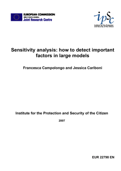 Sensitivity analysis: how to detect important factors in large models