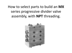 MX series progressive divider valve NPT