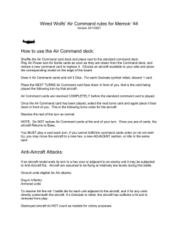 Wired Wolfs' Air Command rules for Memoir &lsquo;44