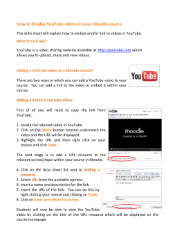 How to Display YouTube videos in your Moodle course