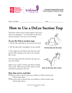 How to Use a DeLee Suction Trap