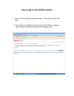 How to get on the ACCIS Listserv