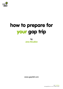 how to prepare for gap trip  your