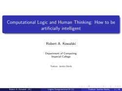 Computational Logic and Human Thinking: How to be artificially intelligent