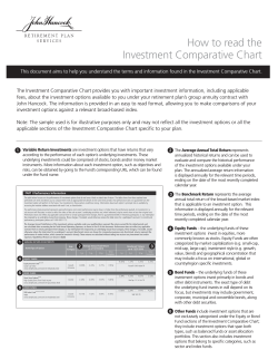 How to read the Investment Comparative Chart