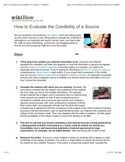 How to Evaluate the Credibility of a Source - wikiHow