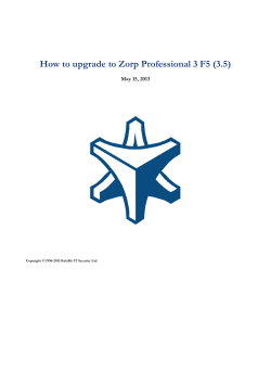 How to upgrade to Zorp Professional 3 F5 (3.5)