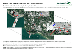 ANZ LECTURE THEATRE, TARONGA ZOO ‐ How to get there? 