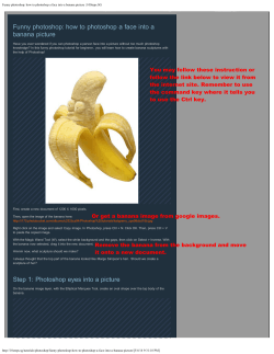 Funny photoshop: how to photoshop a face into a banana picture