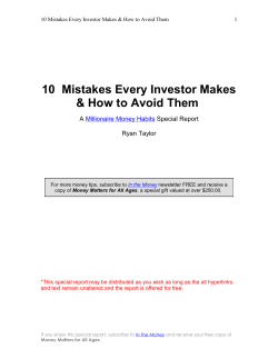 10  Mistakes Every Investor Makes &amp; How to Avoid Them