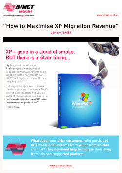 A ” “How to Maximise XP Migration Revenue