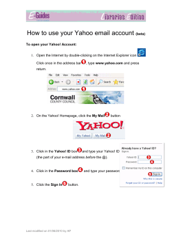 How to use your Yahoo email account