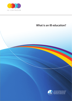 What is an IB education?