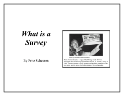 What is a Survey By Fritz Scheuren