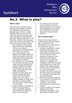No.3  What is play?