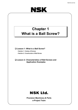 Chapter 1 What is a Ball Screw?  G
