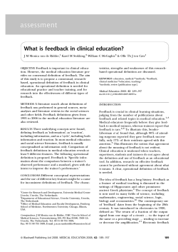 What is feedback in clinical education?