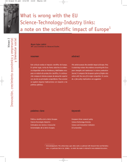 What is wrong with the EU Science-Technology-Industry links: 1