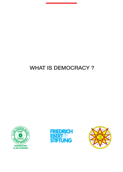 WHAT IS DEMOCRACY ? KMF CNOE O