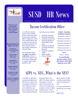 SUSD   HR News Tucson Certification Office