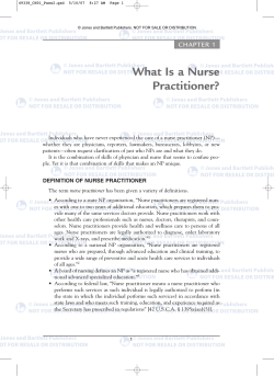 What Is a Nurse Practitioner? CHAPTER 1