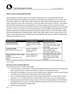 What is a Course Learning Objective (LO)?