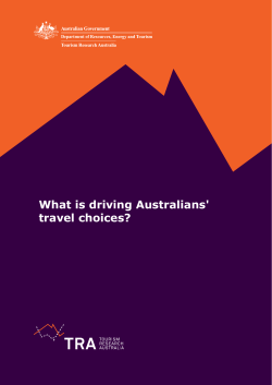 What is driving Australians' travel choices?