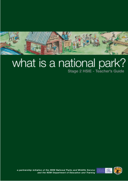 what is a national park? Stage 2 HSIE - Teacher’s Guide