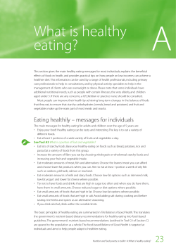 A What is healthy eating?