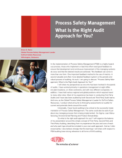Process Safety Management What Is the Right Audit Approach for You?