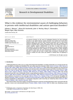 Research in Developmental Disabilities