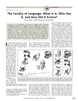 The Faculty of Language: What Is It, Who Has