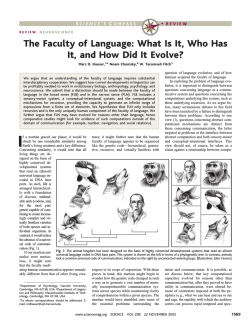 The Faculty of Language: What Is It, Who Has