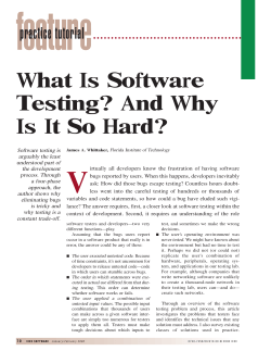 feature V What Is Software Testing? And Why