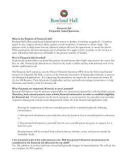Financial Aid Frequently Asked Questions What is the Purpose of Financial Aid?