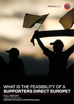 What is the feasibility of a SupporterS Direct europe? full report