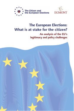 The European Elections: What is at stake for the citizen?